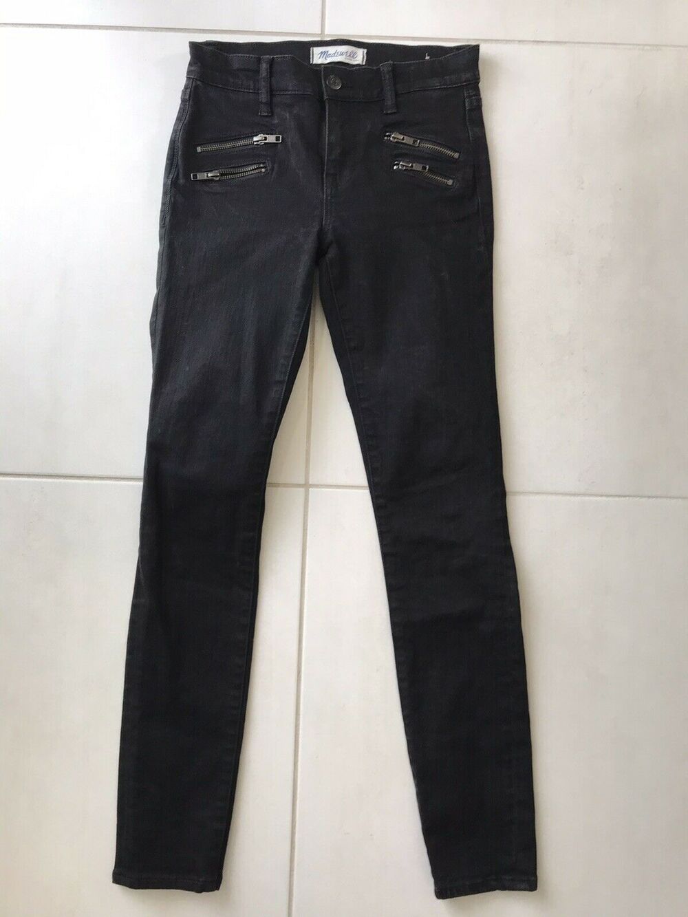 Madewell Low Rise Distressed Stretch Skinny Skinny Denim Jeans